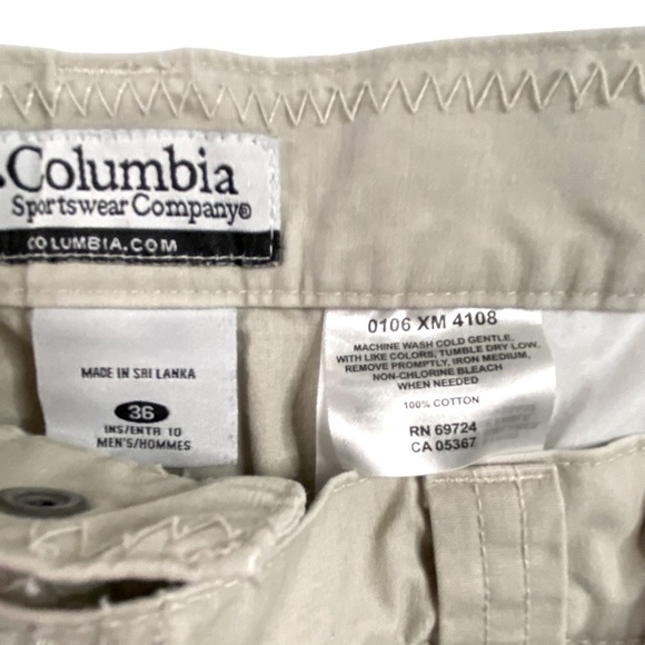 Columbia Sportswear Men's 36 Beige Khaki Cargo Cotton Shorts - Picture 10 of 12